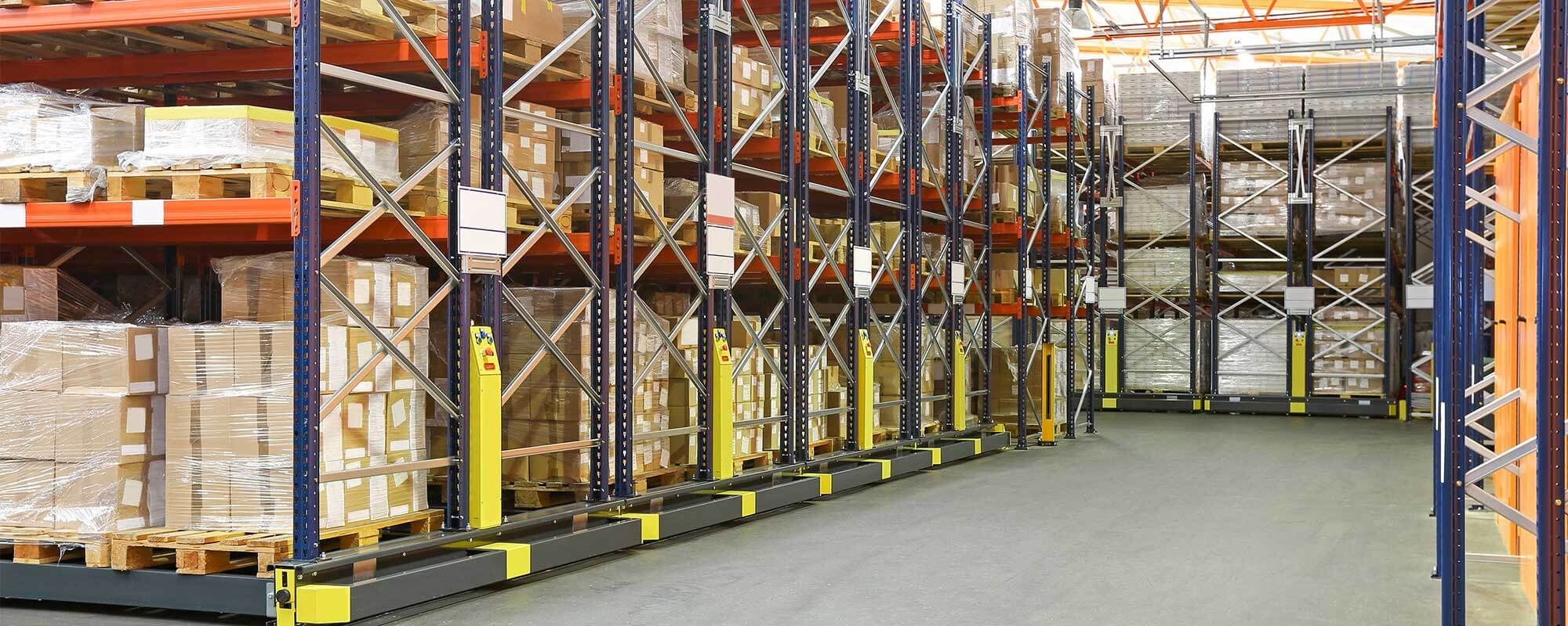 High-density warehouse storage system