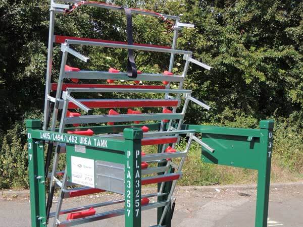 Rack made for automotive fuel tanks